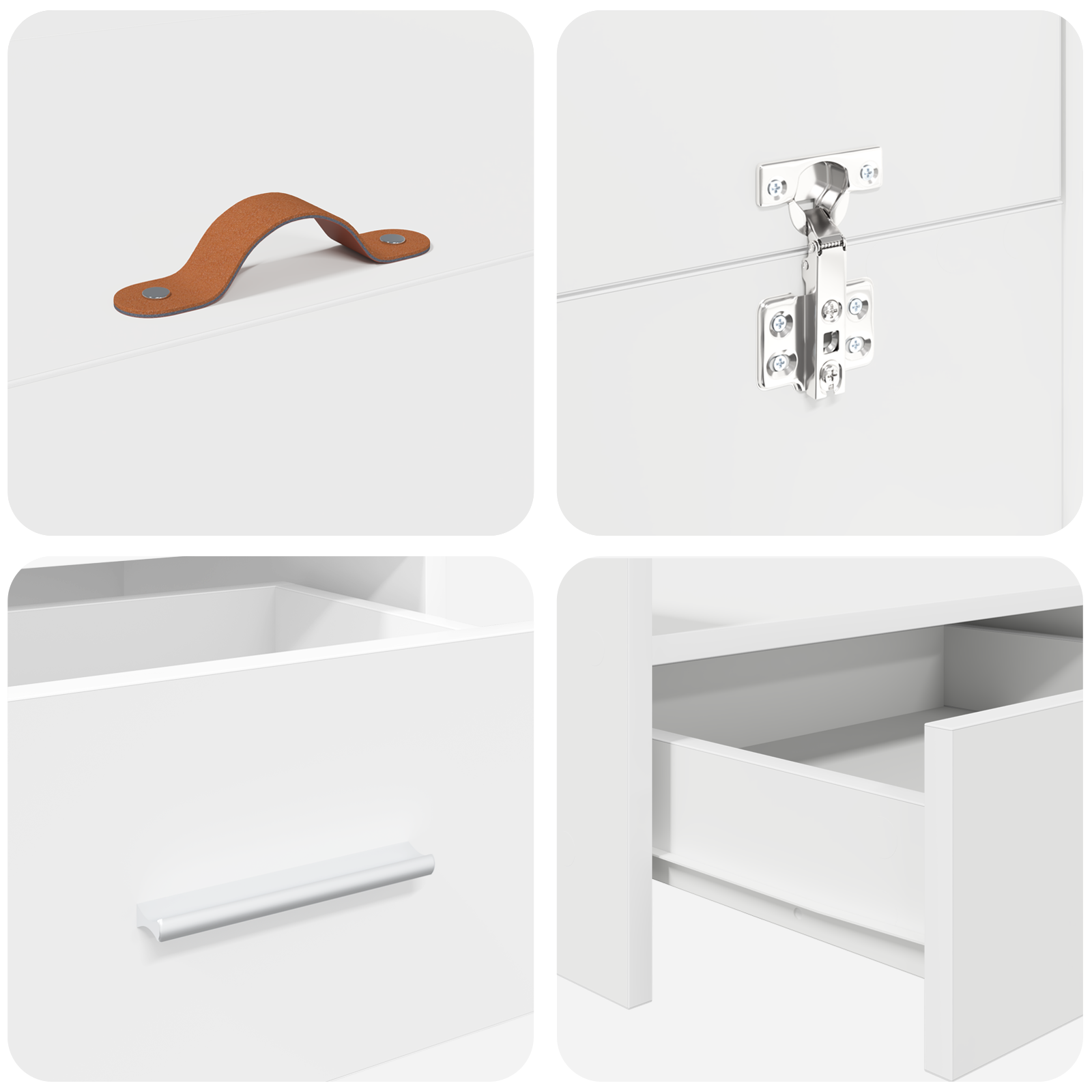 Seng med lagring med skuff Hvit 120 x 200 cm Konstruert tre