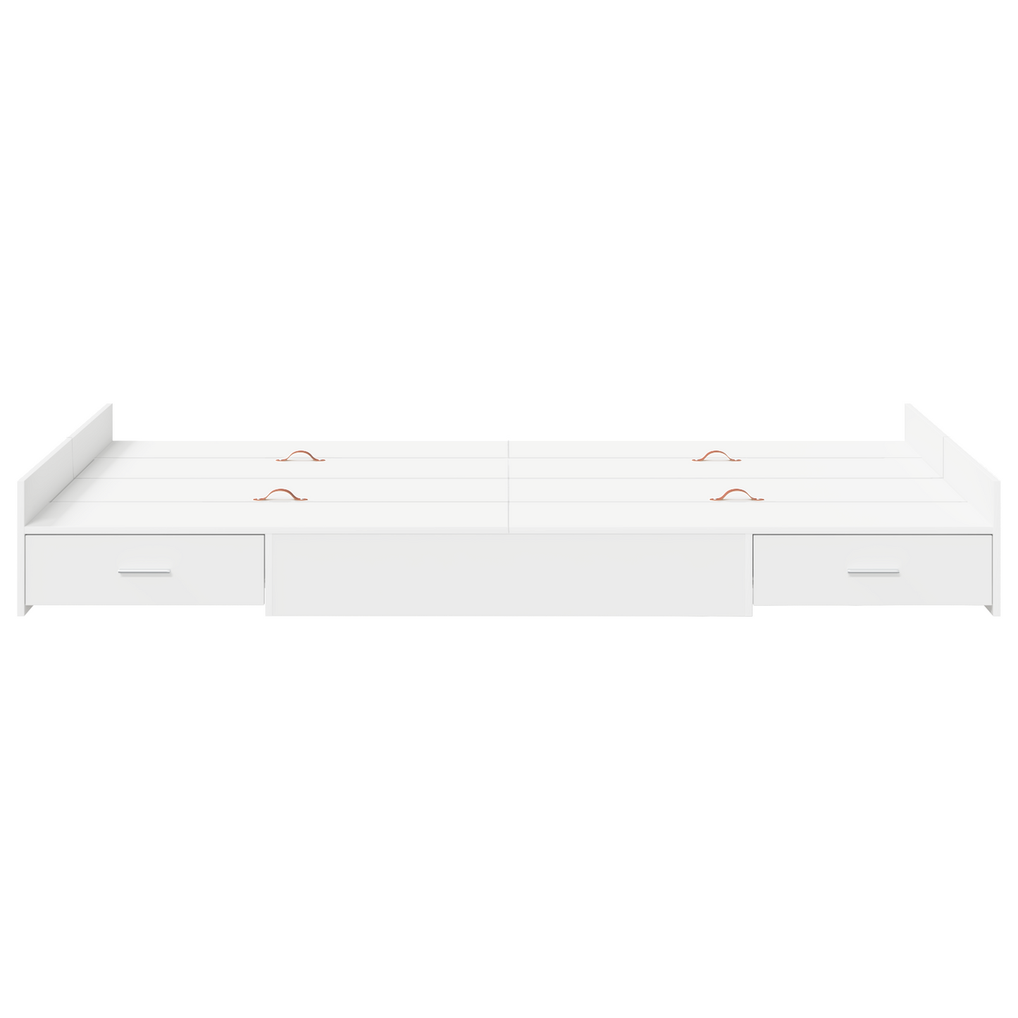 Seng med lagring med skuff Hvit 120 x 200 cm Konstruert tre
