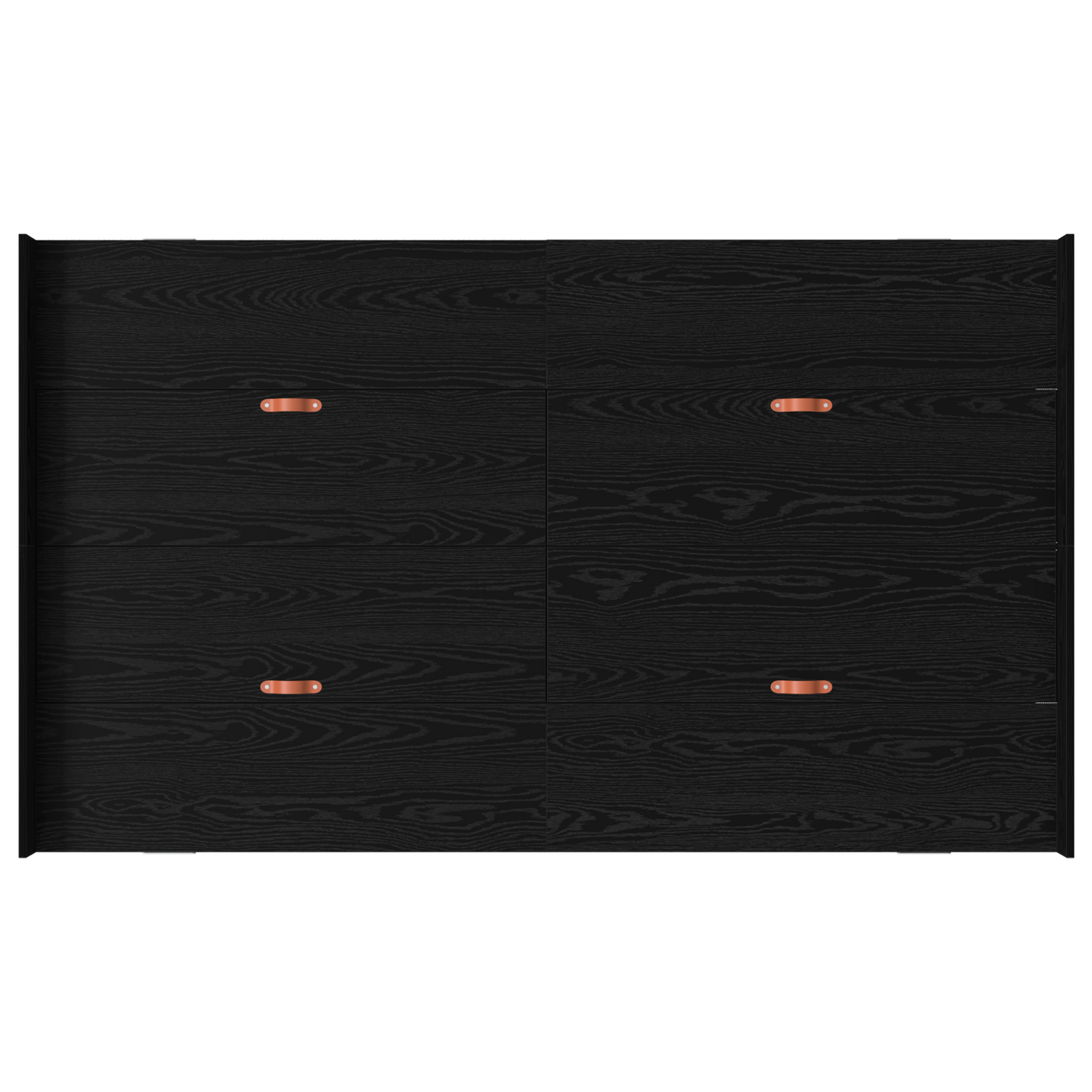 Seng med lagring Svart Eik 120 x 200 cm Konstruert tre