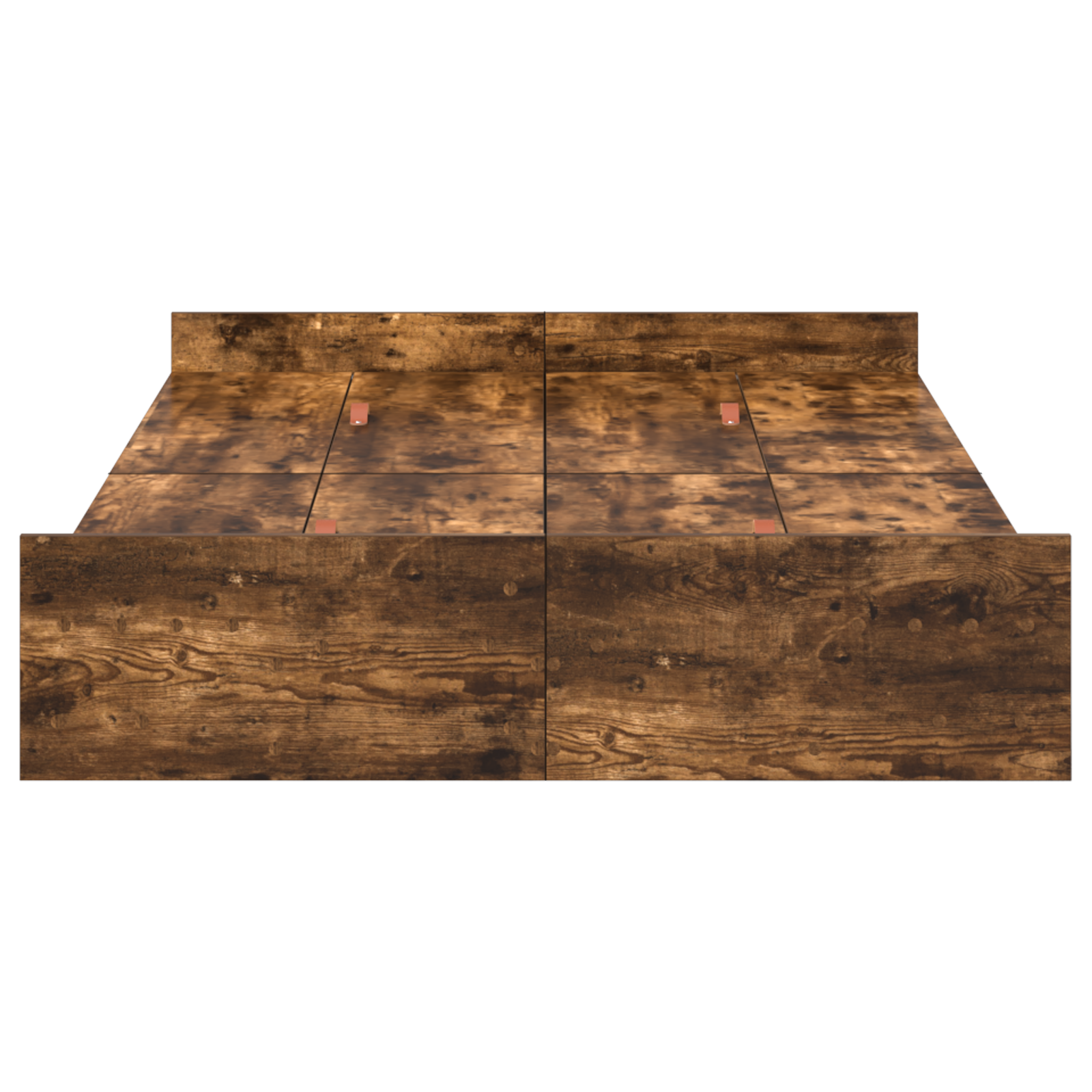 Seng med lagring med skuff Røkt eik 120 x 200 cm Konstruert tre