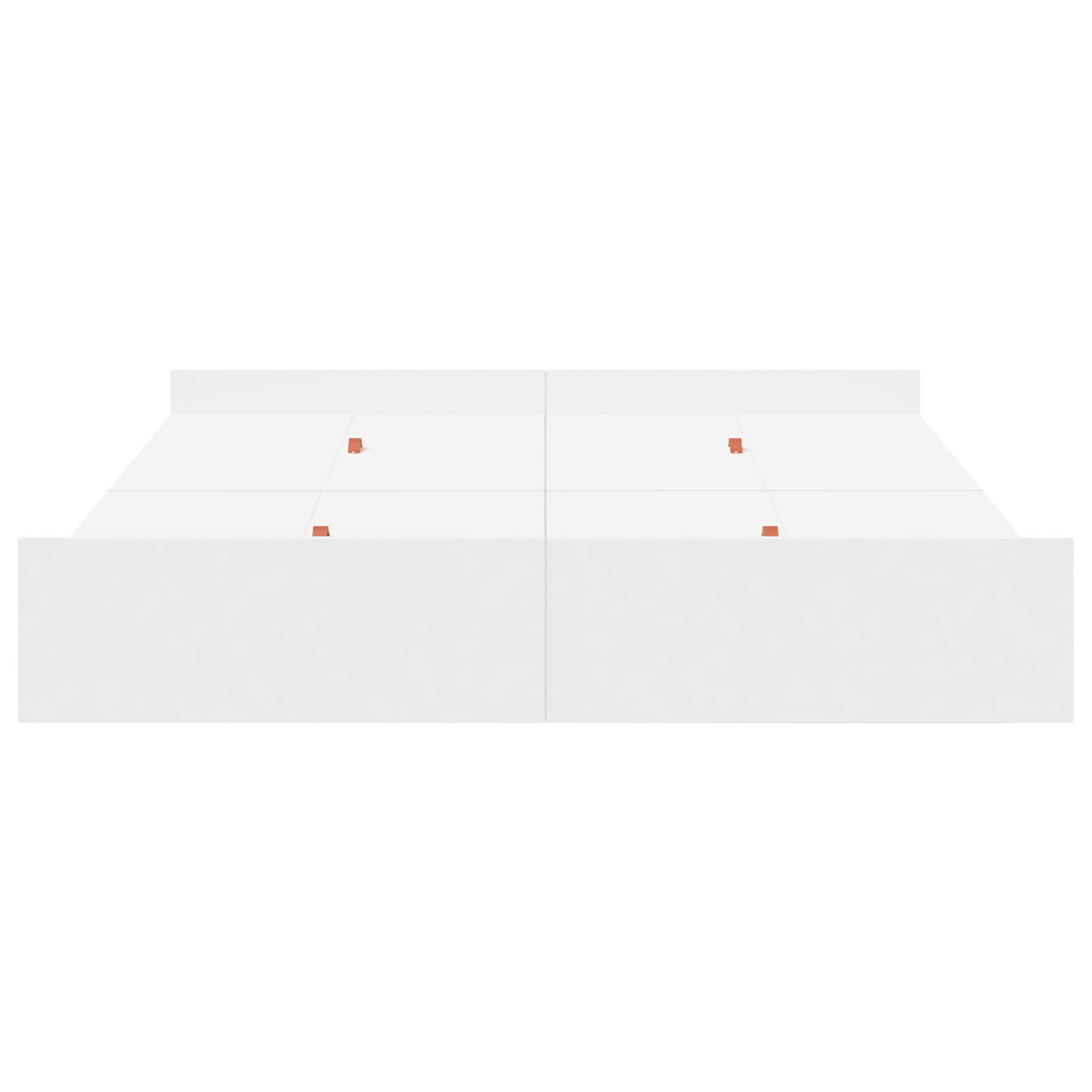 Seng med lagring med skuff Hvit 140 x 190 cm Konstruert tre