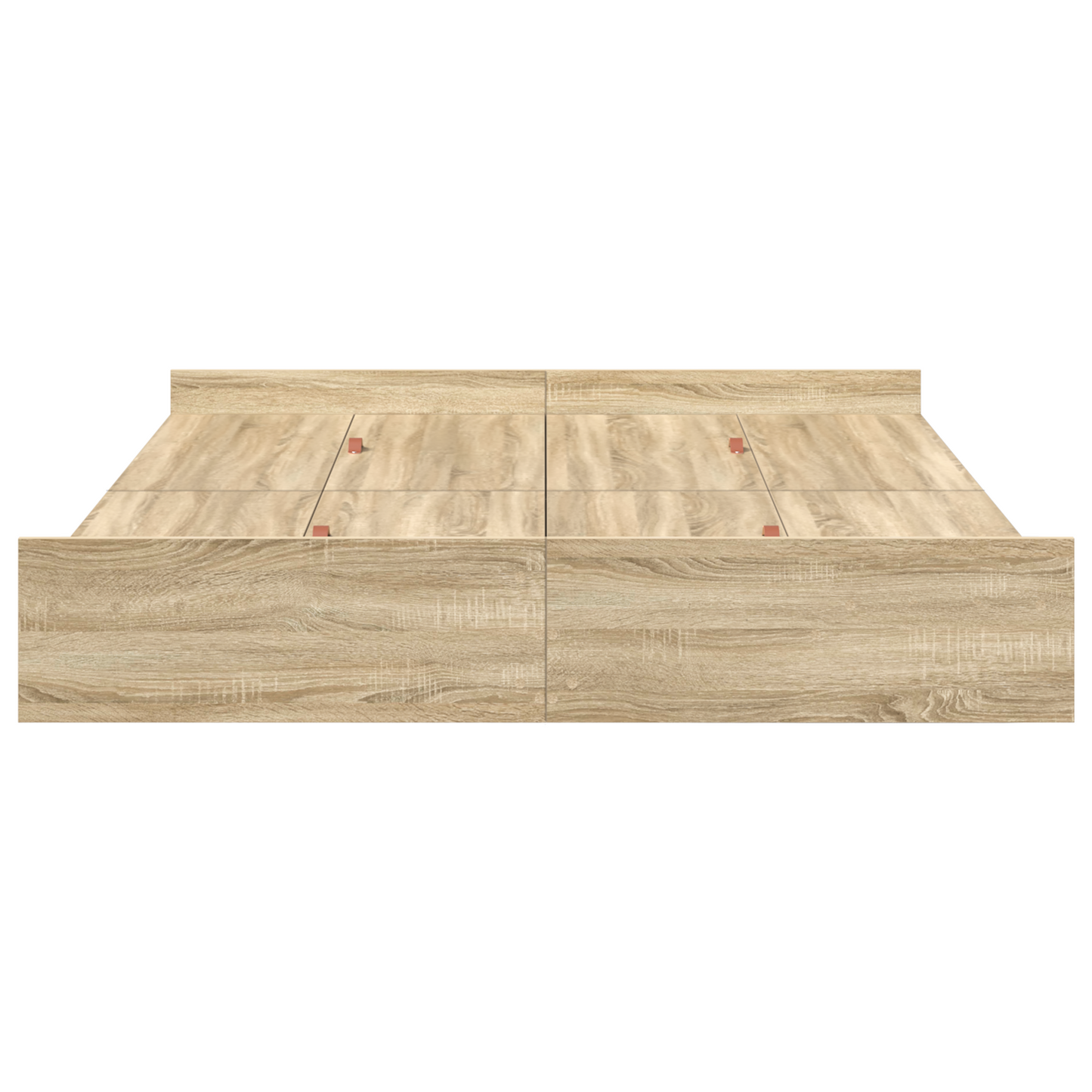 Seng med lagring Sonoma eik 140 x 190 cm Konstruert tre