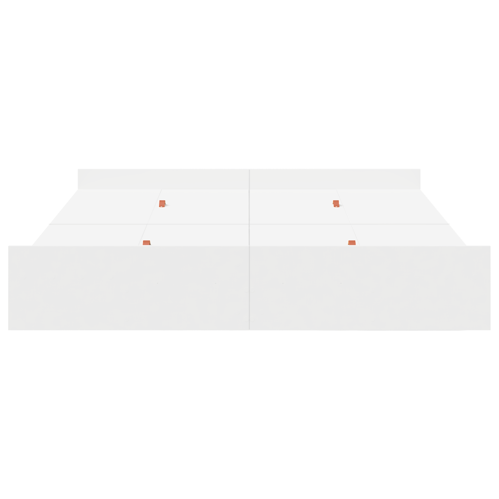 Seng med lagring med skuff Hvit 135 x 190 cm Konstruert tre