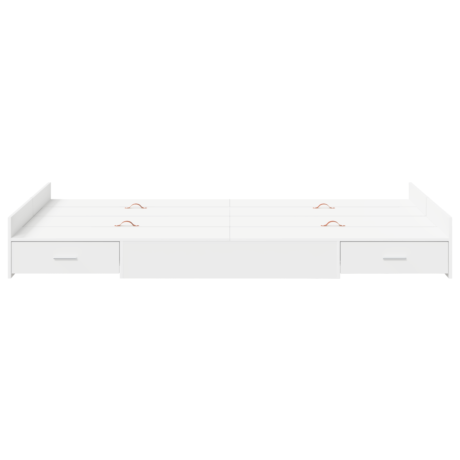 Seng med lagring med skuff Hvit 120 x 190 cm Konstruert tre