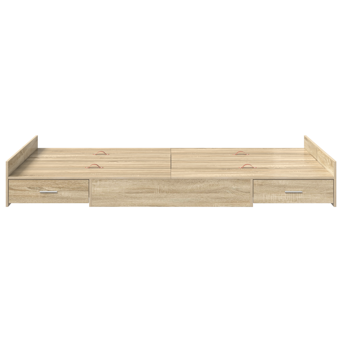 Seng med lagring Sonoma eik 120 x 190 cm Konstruert tre