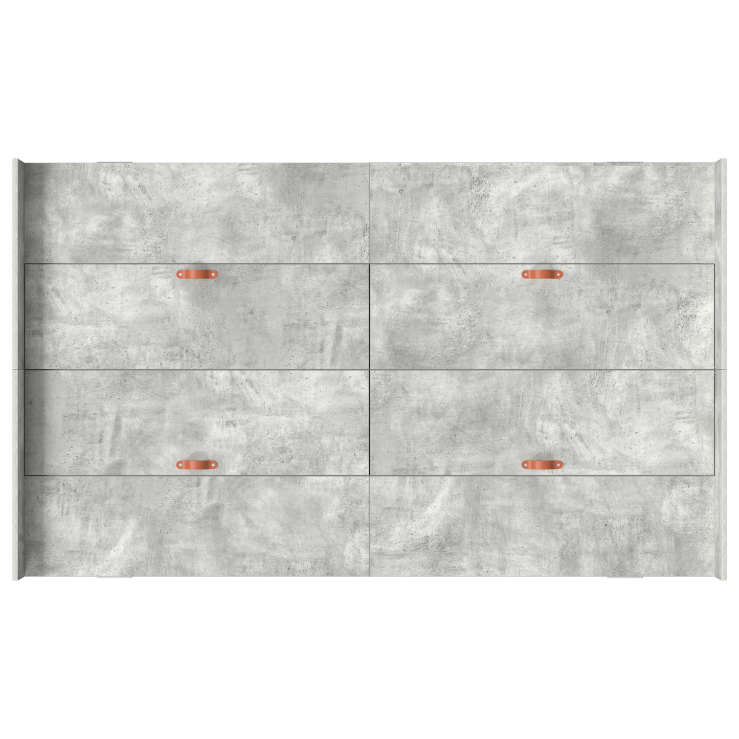 Seng med lagring Betonggrå 120 x 190 cm Konstruert tre