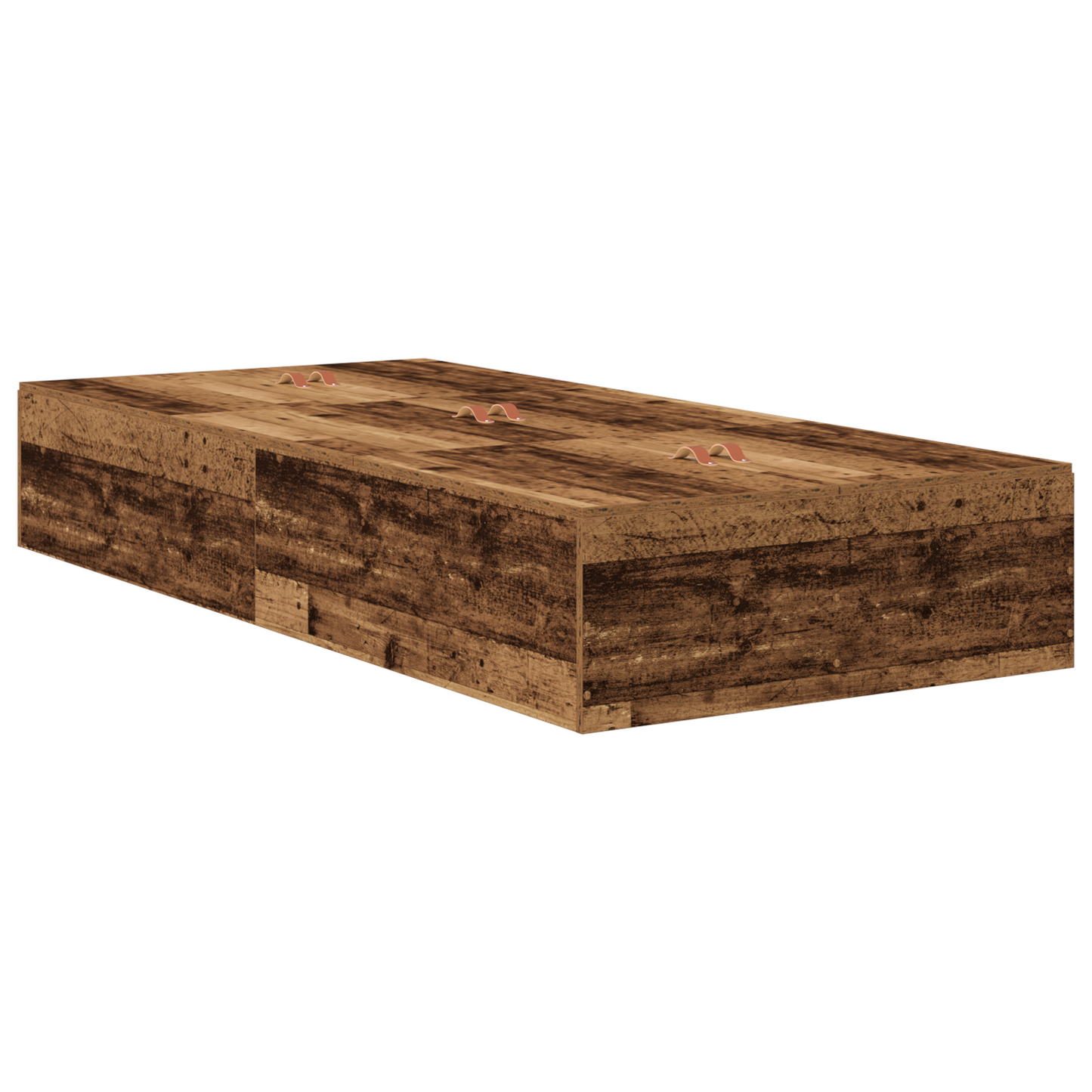 Seng med lagring Gamle tre 80 x 200 cm Konstruert tre