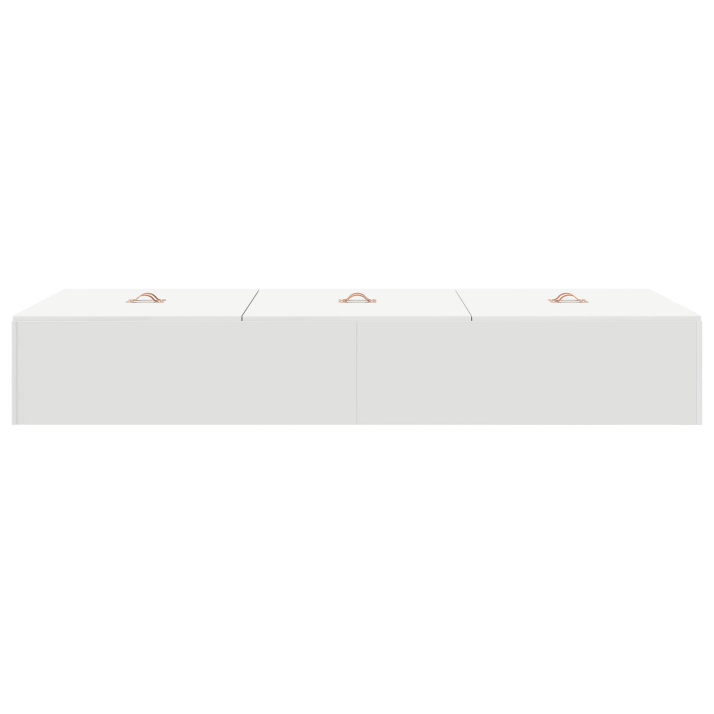 Seng med lagring med lagring Hvit 100 x 200 cm Konstruert tre