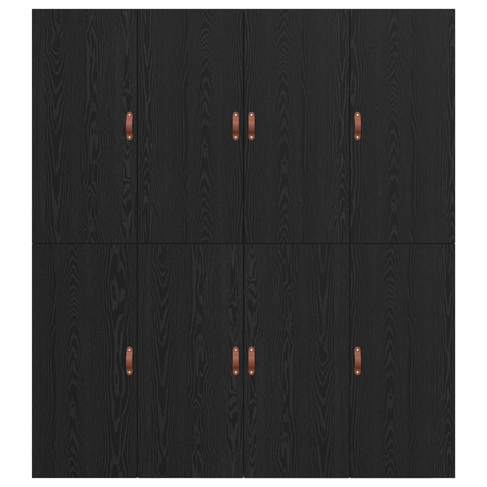 Seng med lagring Svart Eik 200 x 200 cm Konstruert tre