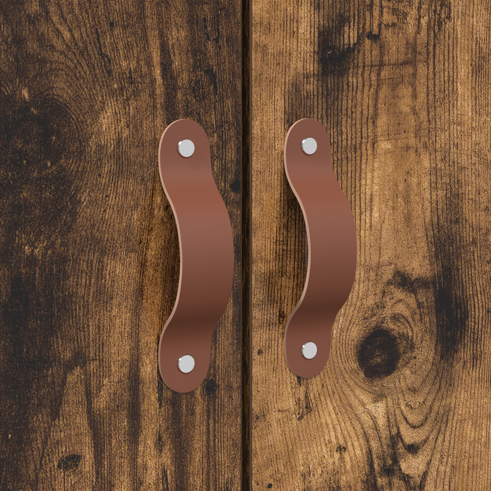 Seng med lagring Røkt eik 120 x 200 cm Konstruert tre