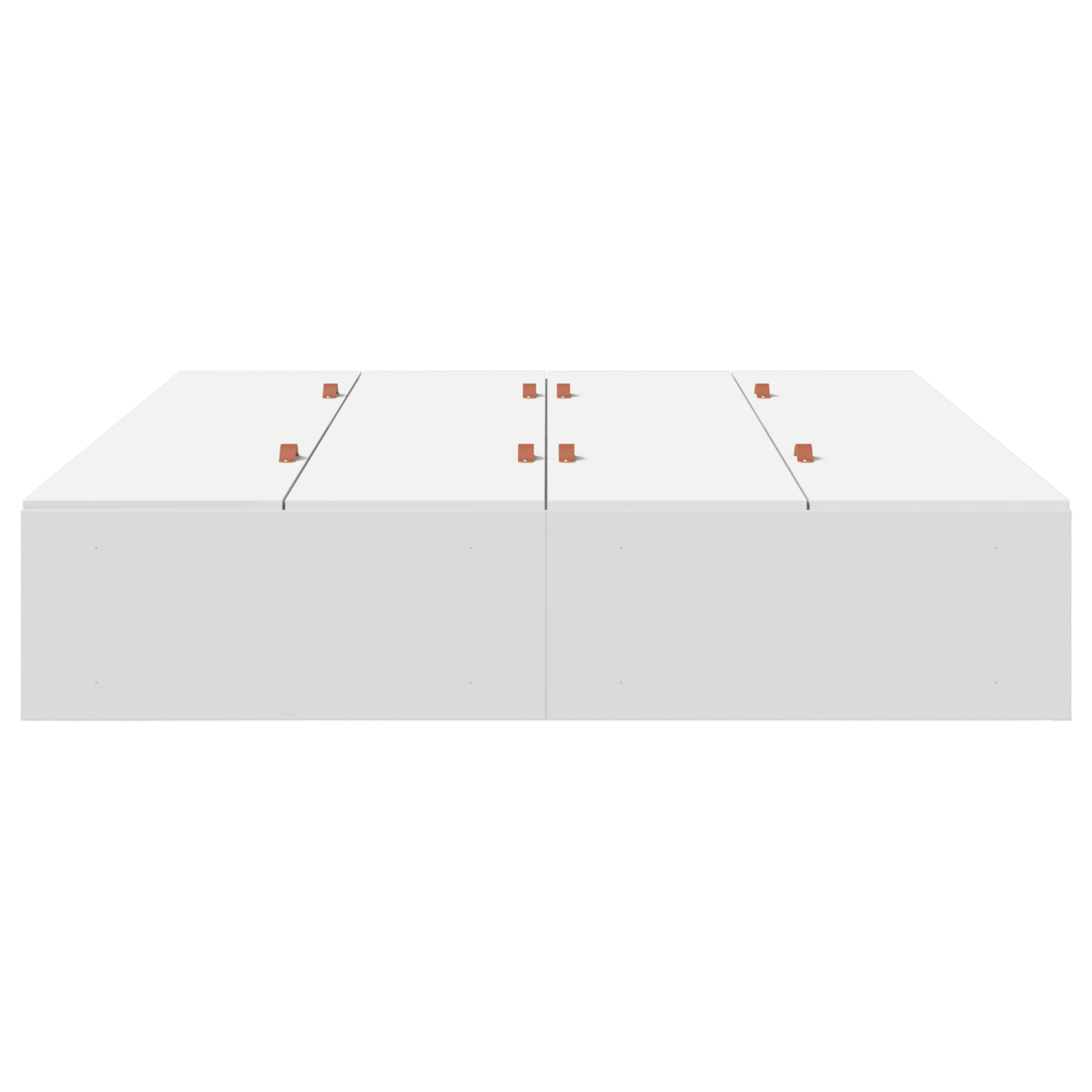 Seng med lagring med lagring Hvit 150 x 200 cm Konstruert tre