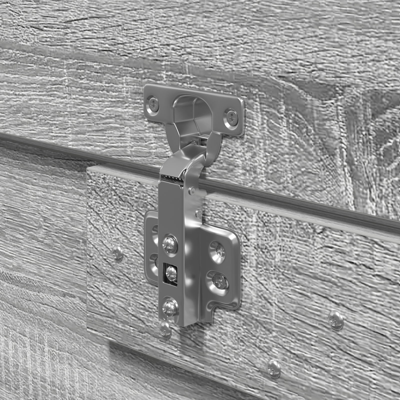 Seng med lagring Grå Sonoma 150 x 200 cm Konstruert tre