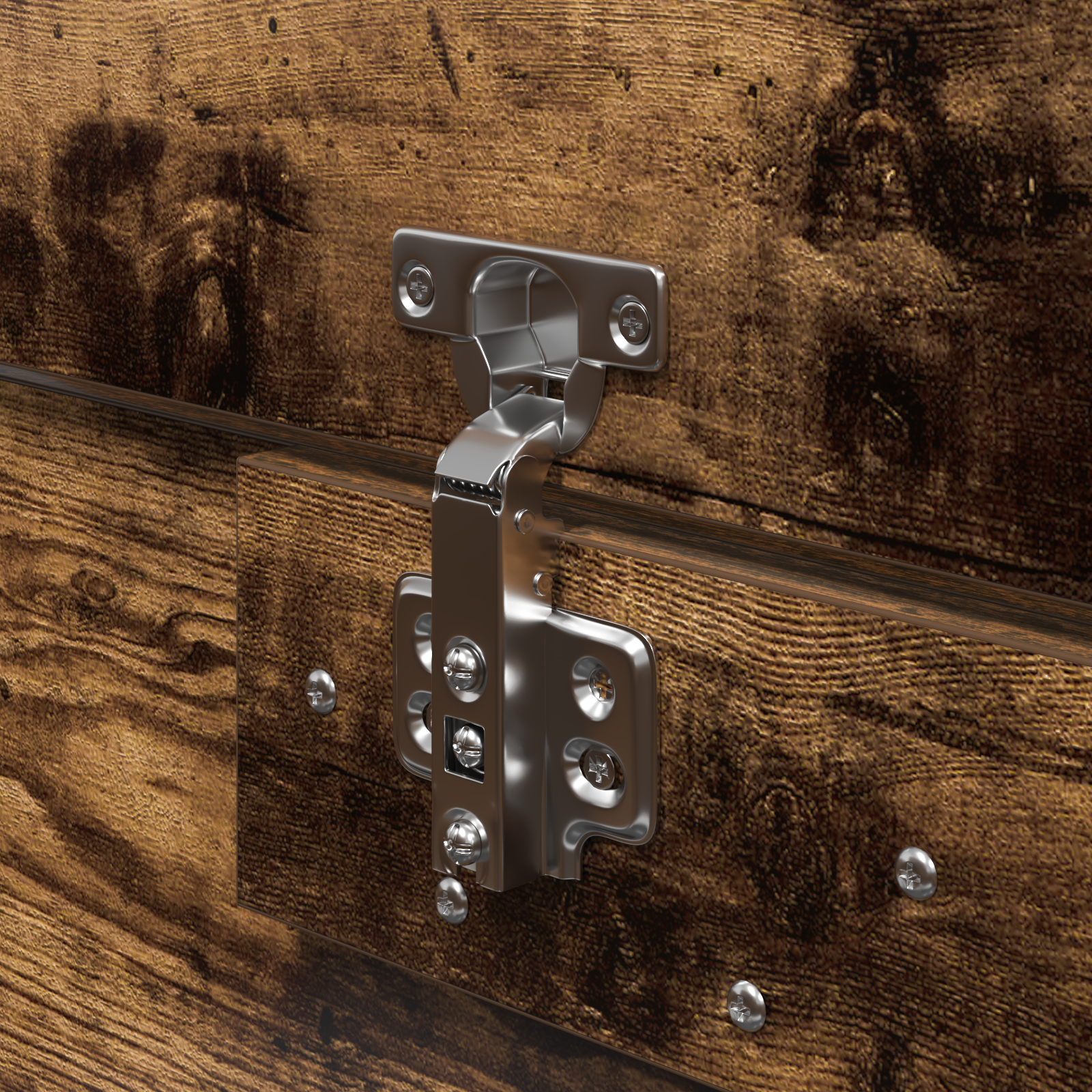 Seng med lagring Røkt eik 160 x 200 cm Konstruert tre