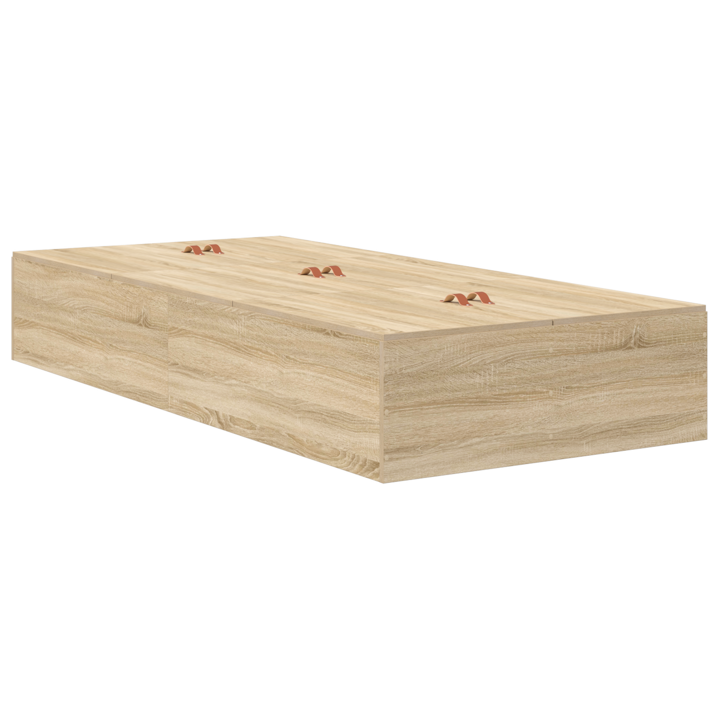 Seng med lagring Sonoma eik 90 x 190 cm Konstruert tre