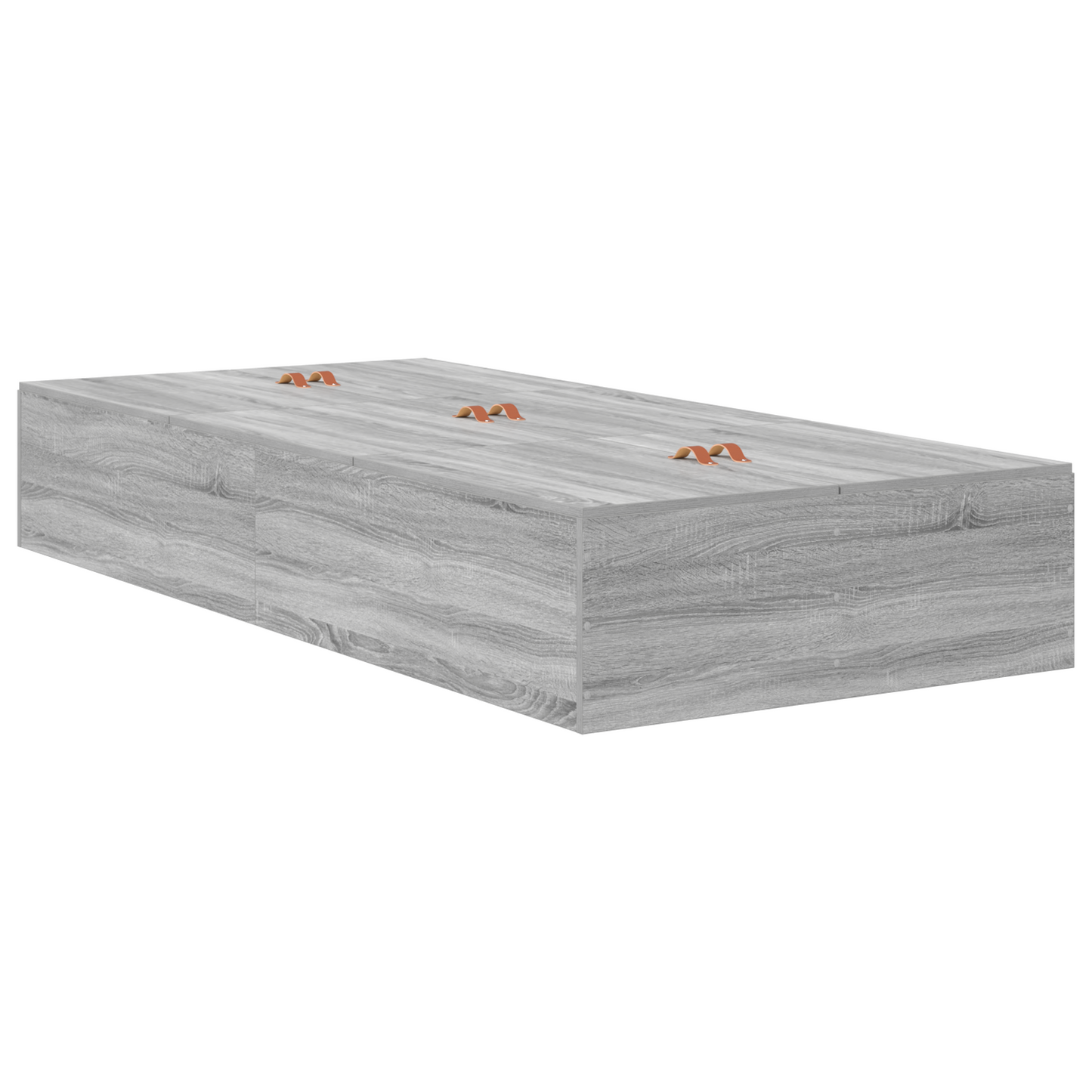 Seng med lagring Grå Sonoma 70 x 190 cm Konstruert tre