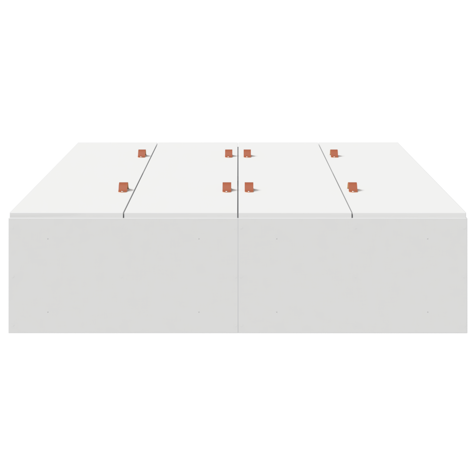 Seng med lagring med lagring Hvit 120 x 190 cm Konstruert tre