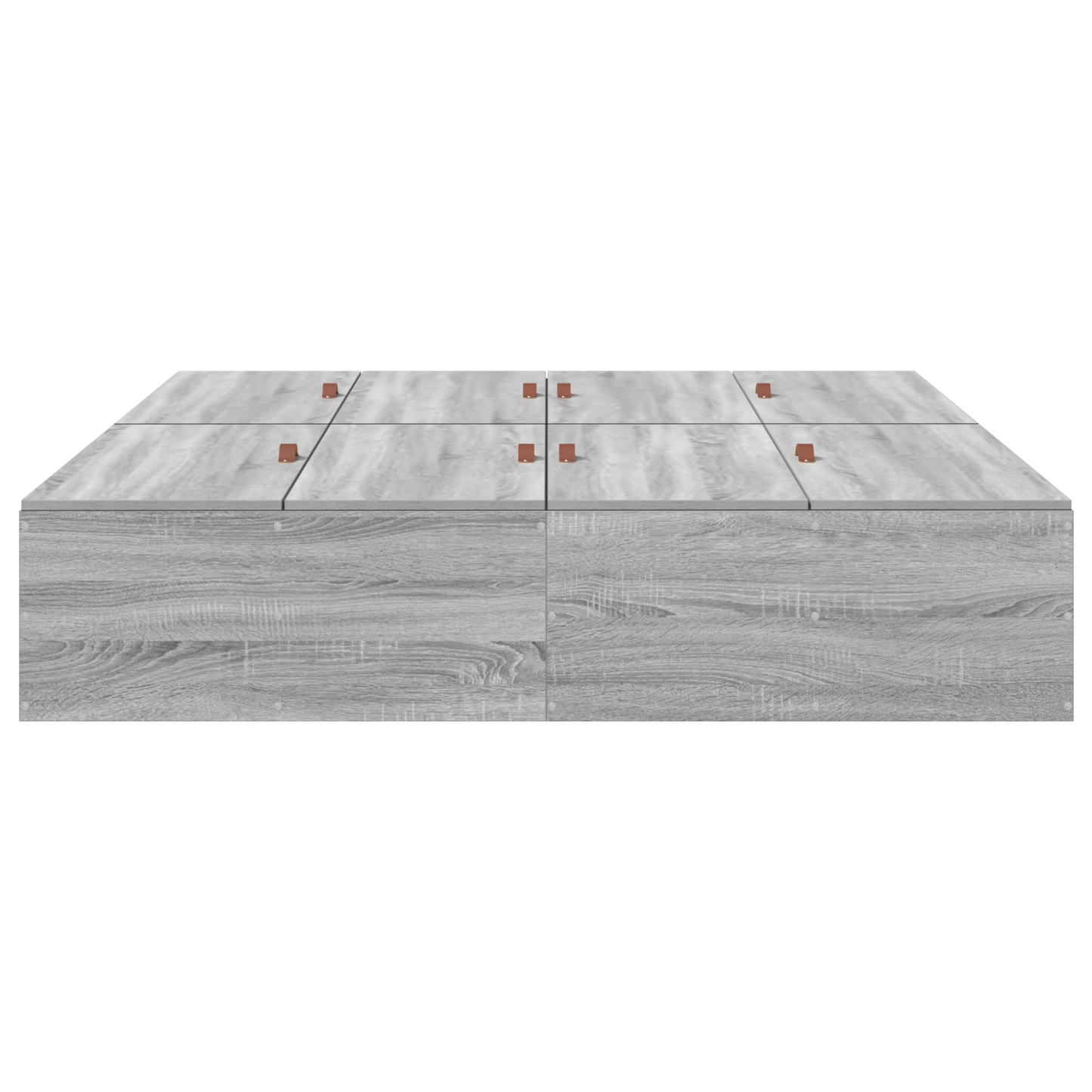 Seng med lagring Grå Sonoma 140 x 190 cm Konstruert tre
