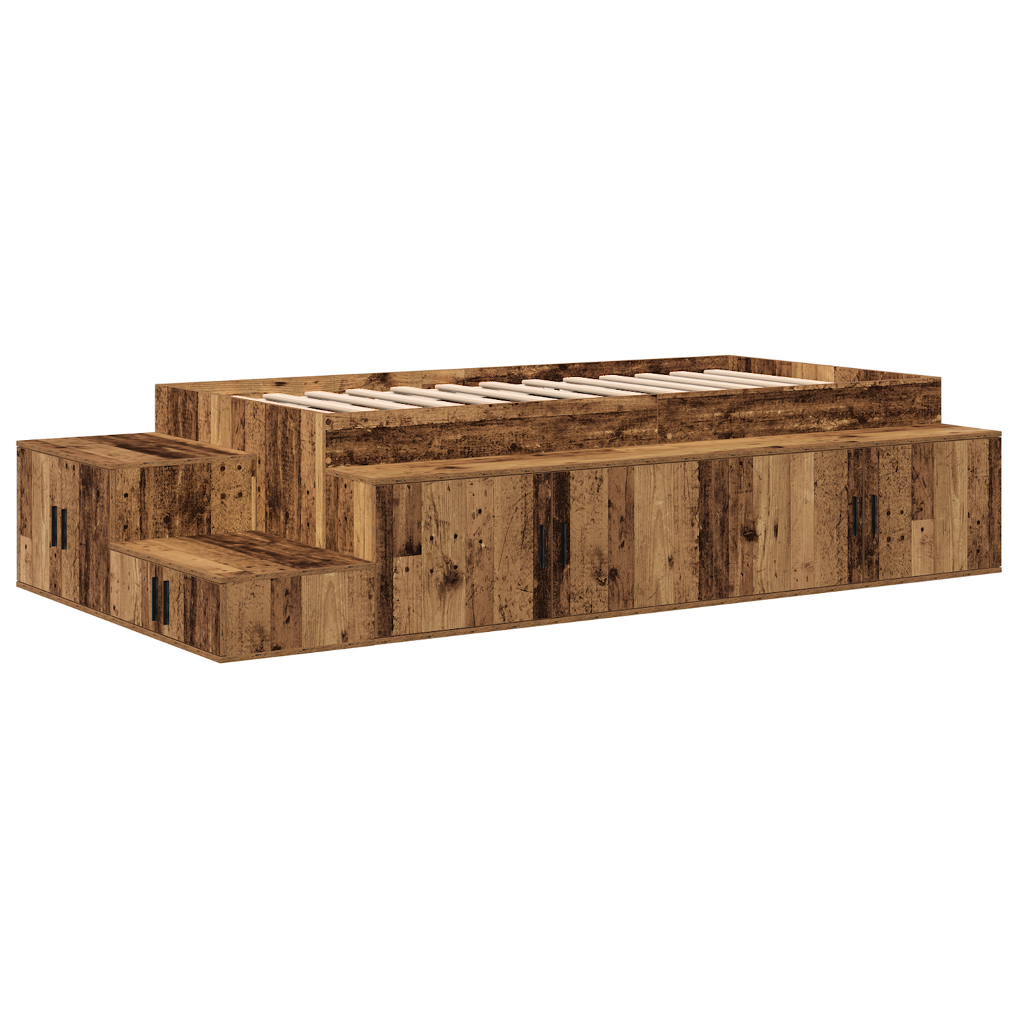 Seng med lagring Gammelt tre 234 x 103 x 53.5 cm Konstruert tre