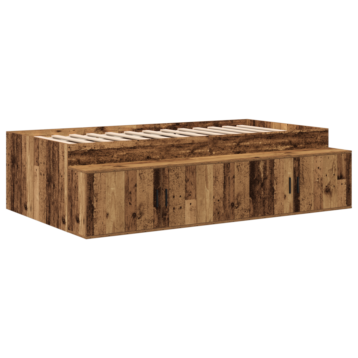 Seng med lagring Gammelt tre 234 x 103 x 53.5 cm Konstruert tre