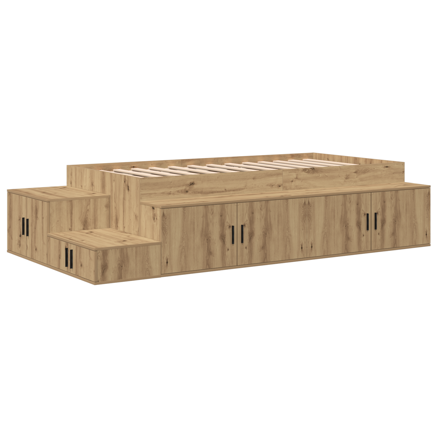Seng med lagring med hylle Artisan Eik 75 cm Konstruert tre