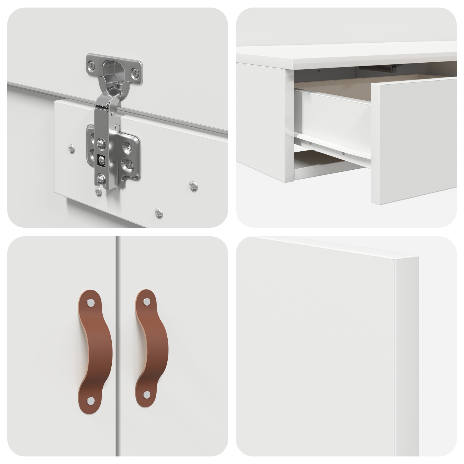 Seng med lagring med skuff Hvit 160 cm Konstruert tre