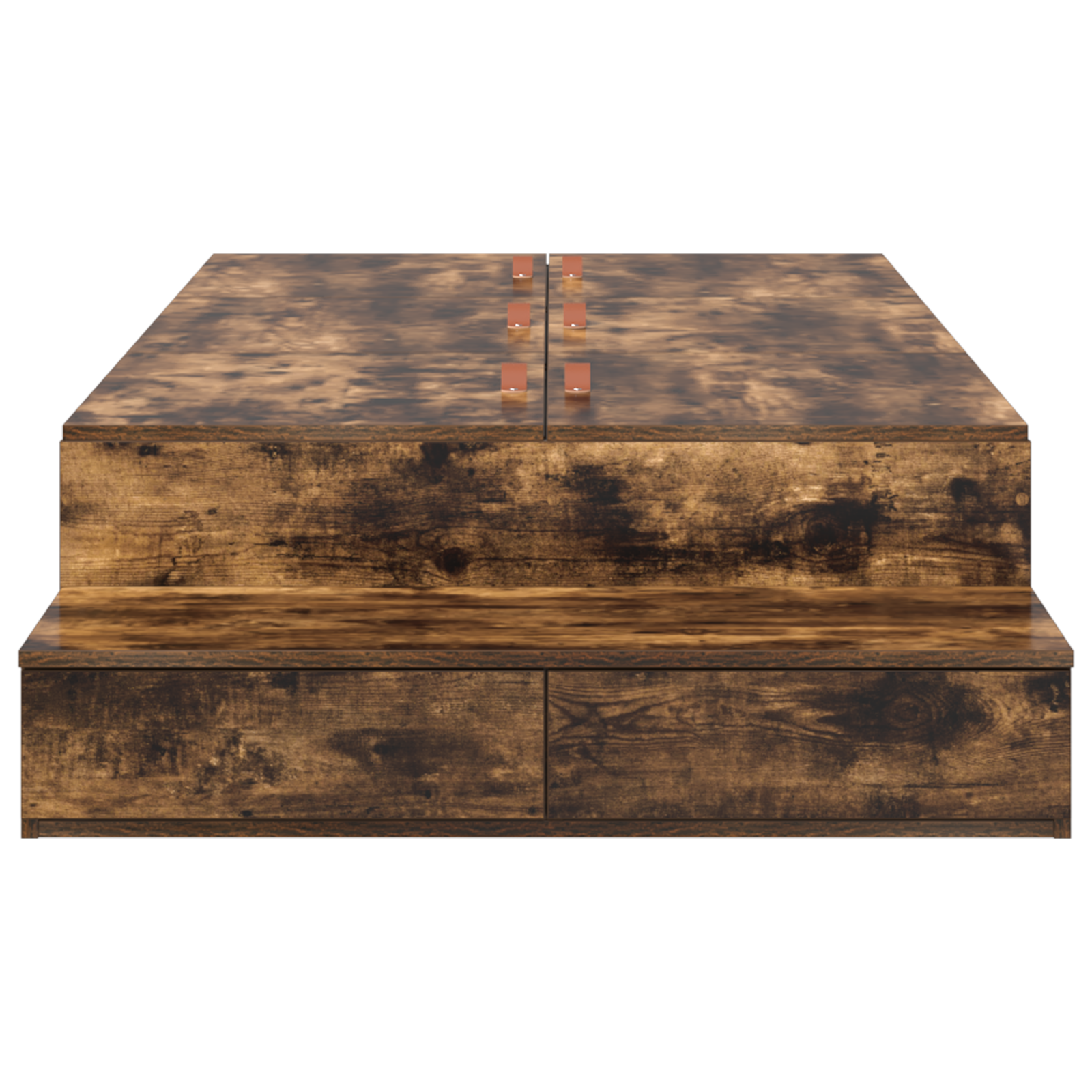 Seng med lagring med skuff Røkt eik 75 cm Konstruert tre