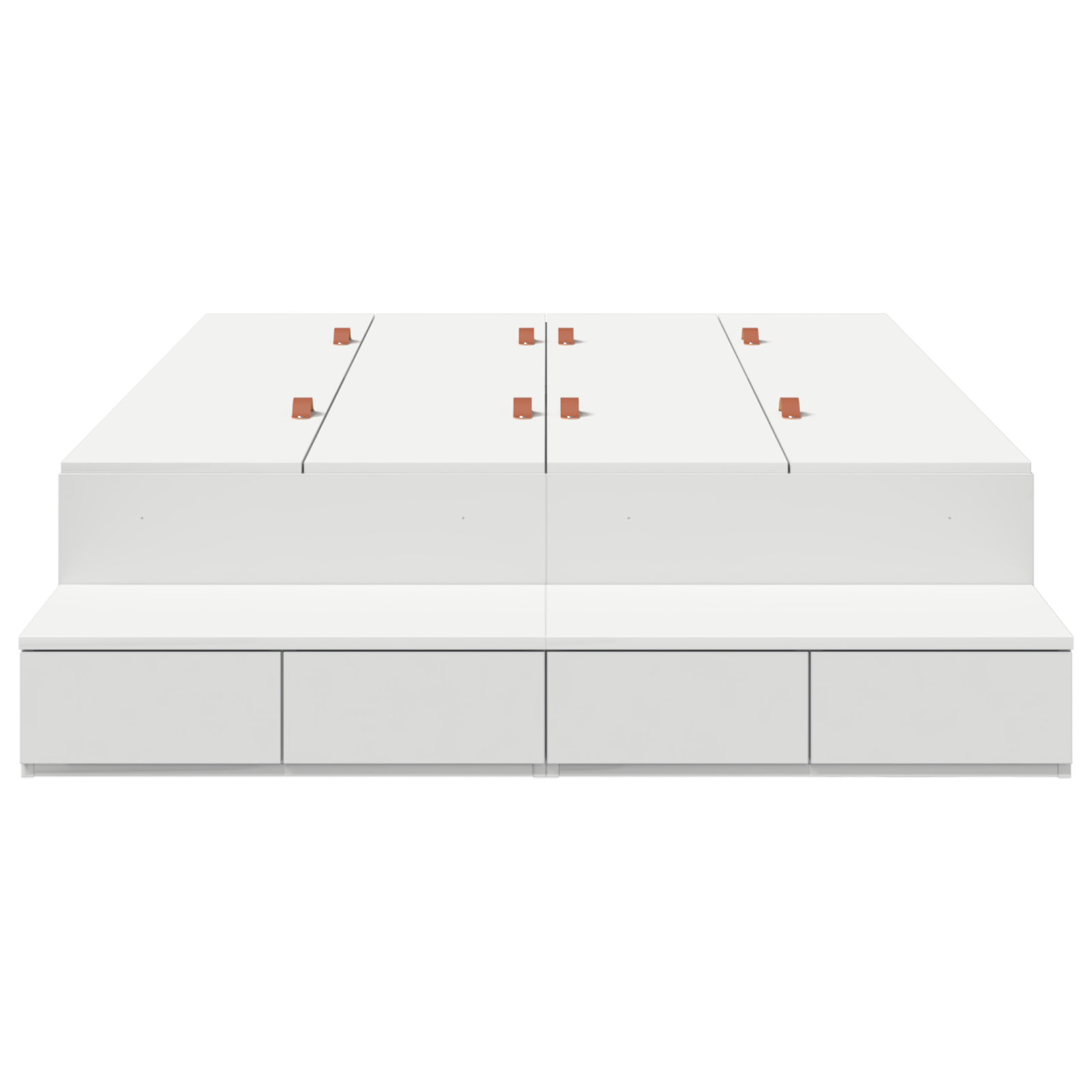 Seng med lagring med skuff Hvit 120 cm Konstruert tre