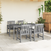 Hage spisestol med pute 4 pcs Lysegrå 65.5 x 55.5 x 88cm Plast