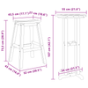 Hage bar sett 3 pcs Hvit HDPE