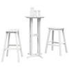 Hage bar sett 3 pcs Hvit HDPE