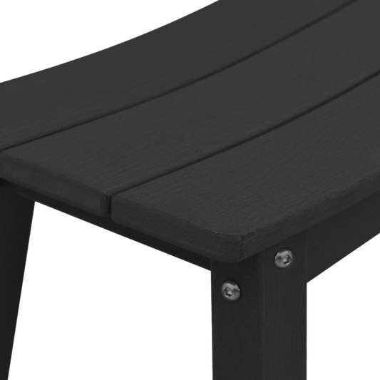 Hage bar sett 3 pcs Svart HDPE