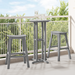 Hage bar sett 3 pcs Lysegrå HDPE