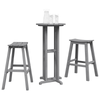 Hage bar sett 3 pcs Lysegrå HDPE