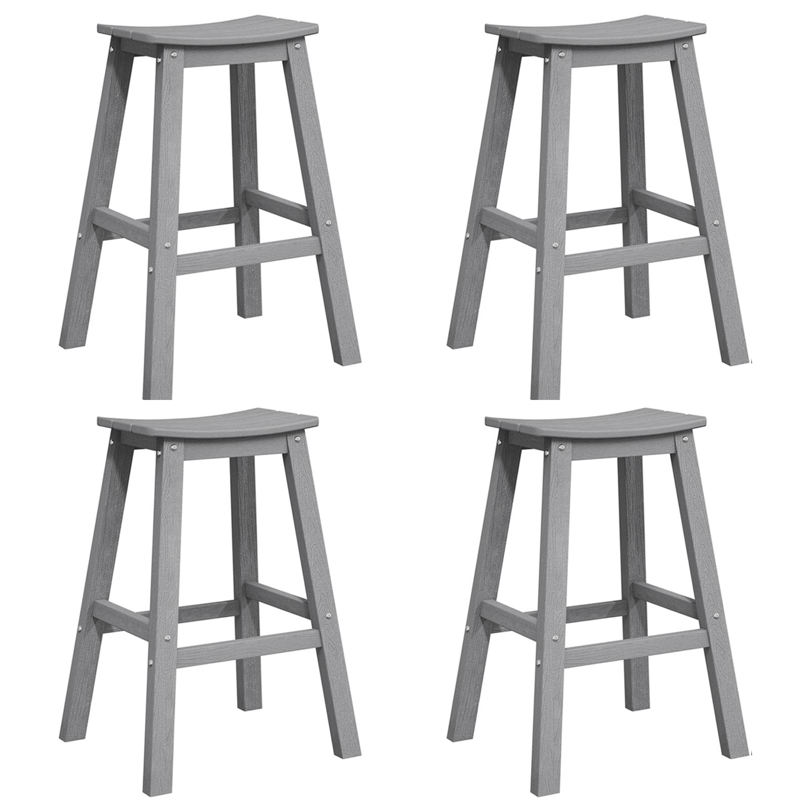Hage bar sett 4 pcs Lysegrå HDPE