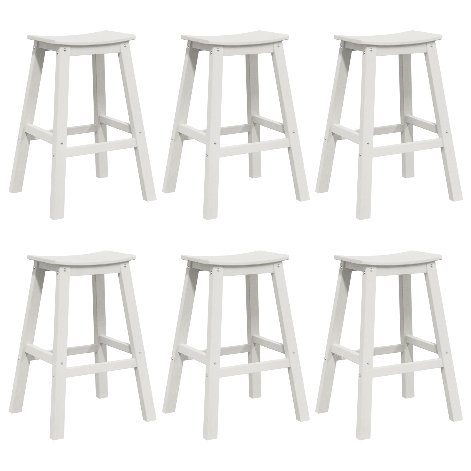 Hage bar sett 6 pcs Hvit HDPE