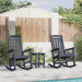 Gyngestol 2 pcs Havblå 92 x 70 x 108 cm Polyethylen