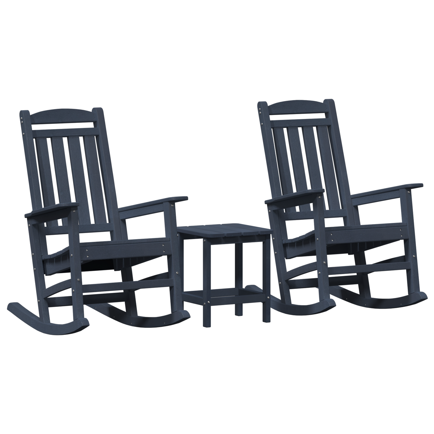 Gyngestol 3 pcs Havblå Polyethylen