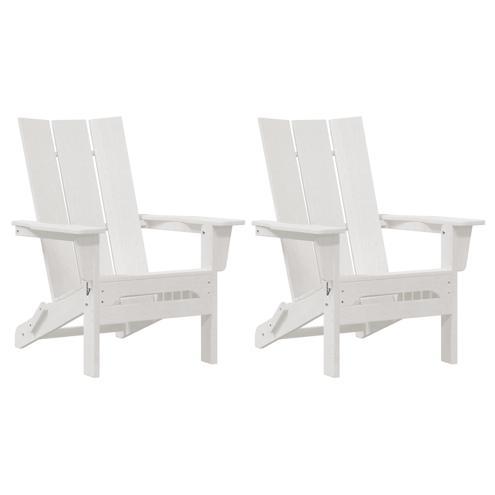 Hage lounge møbler 2 pcs Hvit 74.5 x 80.5 x 90cm Plast