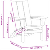 Hage lounge møbler 2 pcs Havblå 74.5 x 80.5 x 90cm Plast
