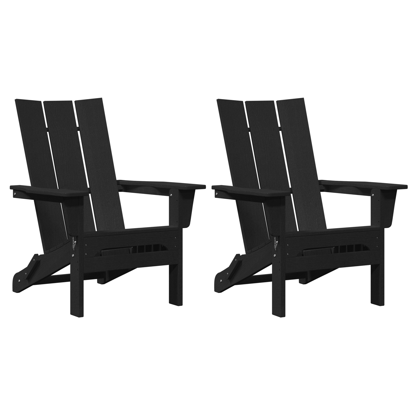 Hage lounge møbler 2 pcs Svart 74.5 x 80.5 x 90cm Plast