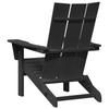 Hage lounge møbler 2 pcs Svart 74.5 x 80.5 x 90cm Plast
