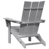 Hage lounge møbler 2 pcs Lysegrå 74.5 x 80.5 x 90cm Plast