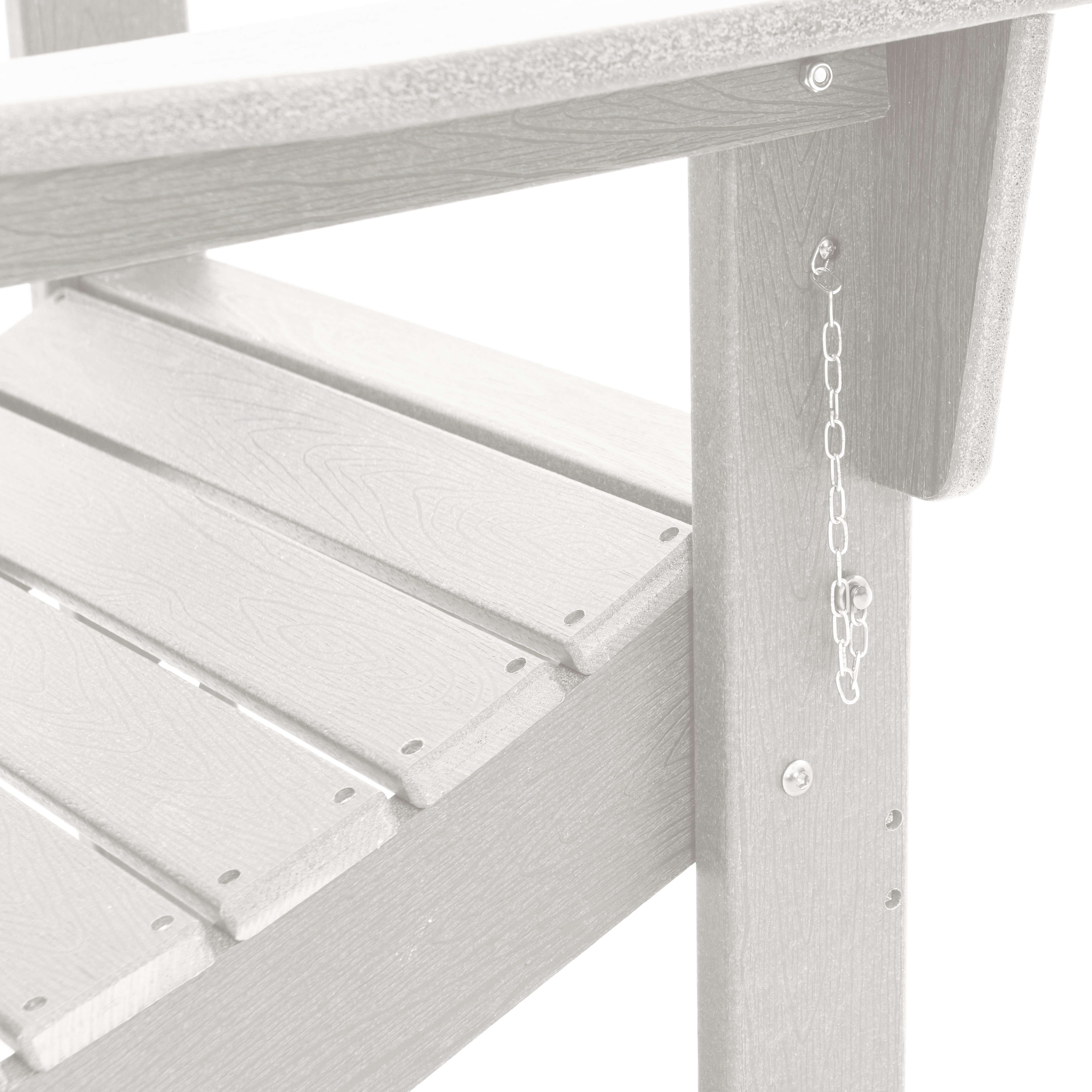 Hage lounge møbler 3 pcs Hvit 38 x 38 x 46cm Plast