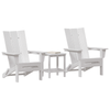 Hage lounge møbler 3 pcs Hvit 38 x 38 x 46cm Plast