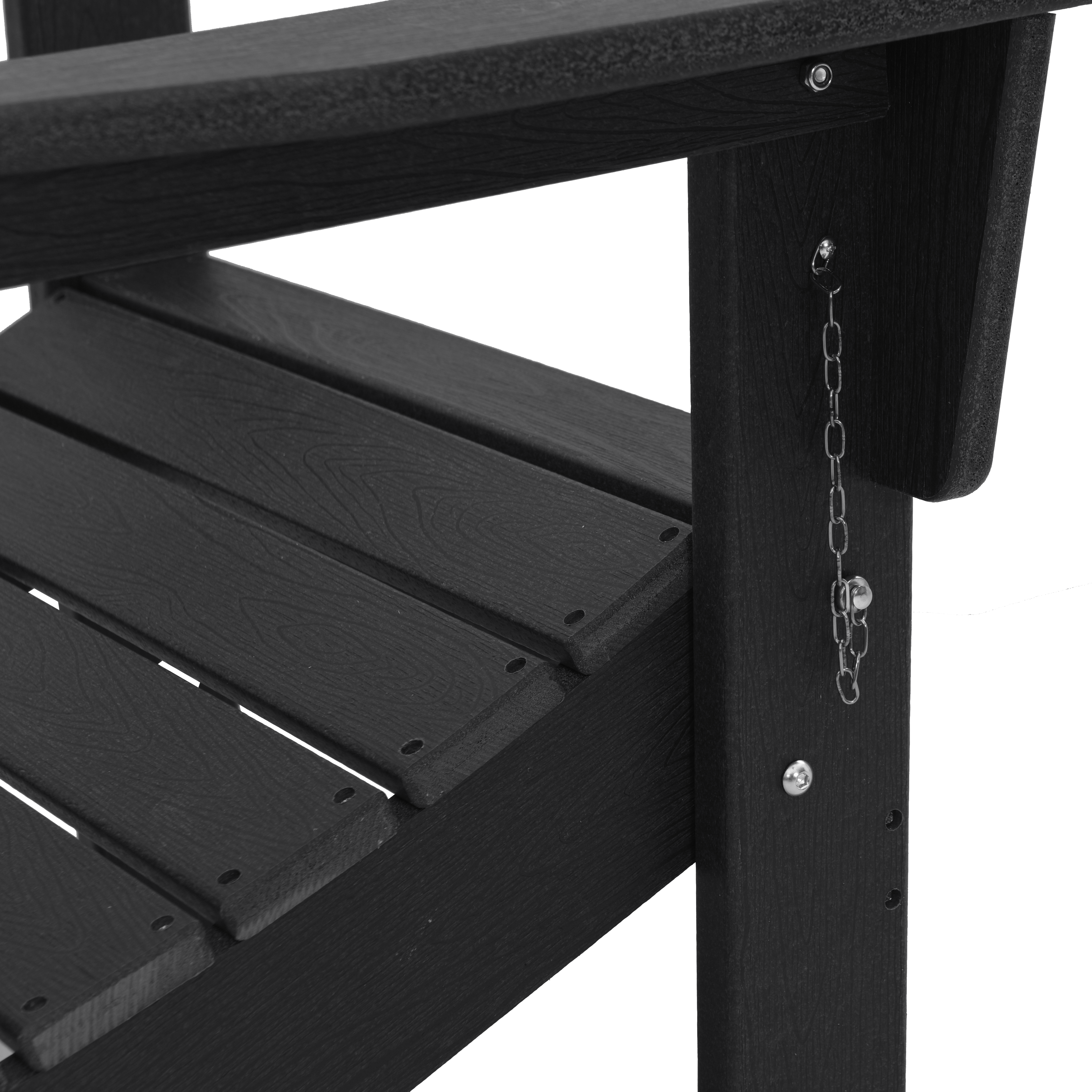 Hage lounge møbler 3 pcs Svart 38 x 38 x 46cm Plast