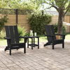 Hage lounge møbler 3 pcs Svart 38 x 38 x 46cm Plast