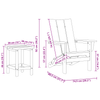 Hage lounge møbler 3 pcs Svart 38 x 38 x 46cm Plast