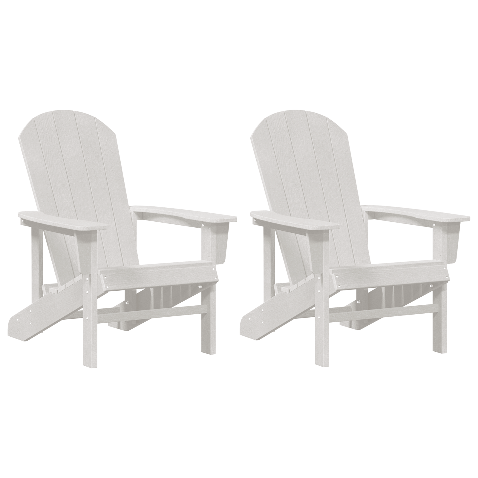 Hage lounge møbler 2 pcs Hvit 74 x 82 x 90cm Polyethylen