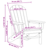 Hage lounge møbler 2 pcs Hvit 74 x 82 x 90cm Polyethylen