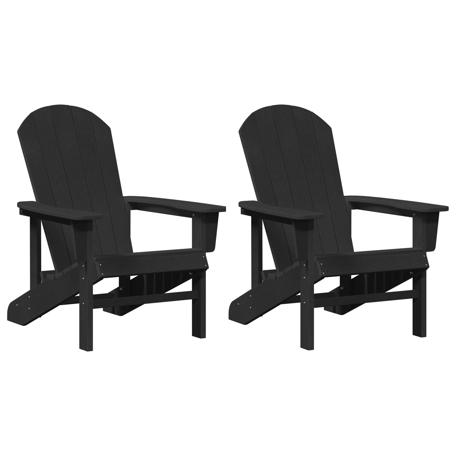 Hage lounge møbler 2 pcs Svart 74 x 82 x 90cm Polyethylen